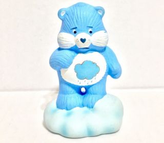 Vtg Care Bear 1983 Ceramic Blue American Greetings Grumpy Bear Figurine 3” Tall