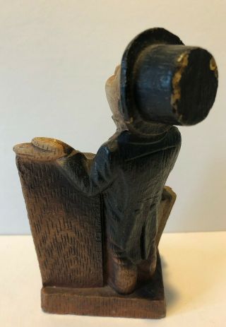 VINTAGE GERMAN BLACK FOREST HAND CARVED WOOD STYLED FIGURE – REAL THERMOMETER 4