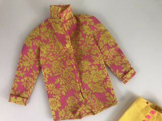 Vintage Francie Barbie Doll Clothes 1219 Somethin ' Else Yellow & Pink Outfit 2