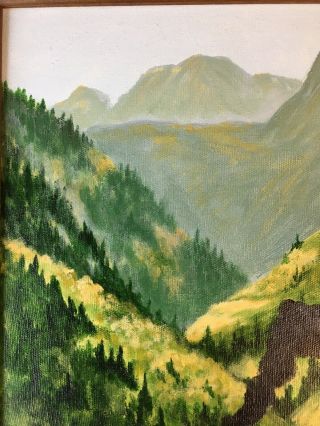 Rio Grande Train In The Mountains oil Vintage painting by Mildred Coleman 8
