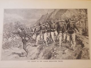 World War One Antique Print Wwi Charge Of The Famous Bersaglieri Troops
