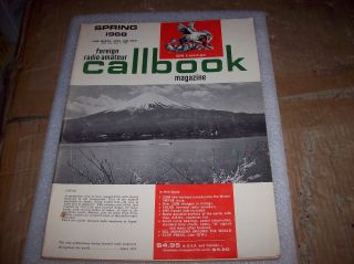 1968 Amateur Radio Callbook Dx Foreign Listing Ham Vintage