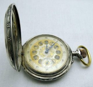 Outstanding Antique Goliath Size Swiss Silver Pocket Watch.