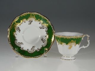 Royal Albert " Regina Series " Emerald Tea Cup And Saucer,  England