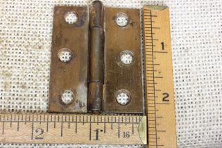2 Cabinet Door hinges interior shutter rustic copper 2 1/8 x 1 3/4 removable pin 3