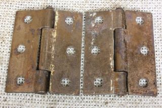2 Cabinet Door hinges interior shutter rustic copper 2 1/8 x 1 3/4 removable pin 5
