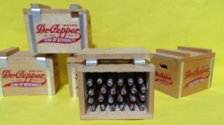 Vintage Dollhouse General Store Fairy Garden Dr.  Pepper Crates Bottles Ads 3