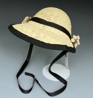 Vintage Straw Doll Hat - - Crown - 4.  5 Inches