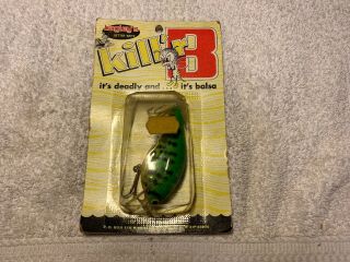 Bagley Kill’r B Green Crawfish On Card Old Fishing Lure 5