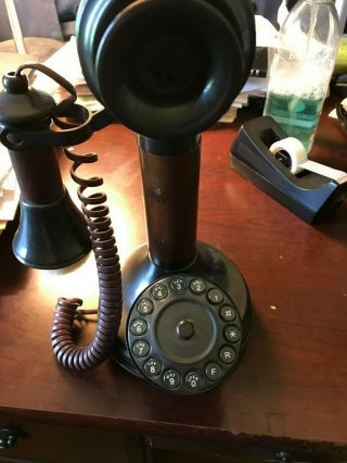 Vintage Onix Candlestick Telephone,  Phone Made In Italy,  Antique,  Parts Only,