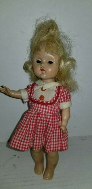 1955 - 56 8” Vogue Doll Ginny Mlw Blond Hair,  Blue Eyes Well Played With