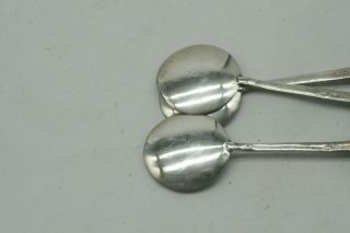 Vintage Sterling Silver 925 and Jade Mayan CALENDAR Mexico Spoon 3 5/8 long 6