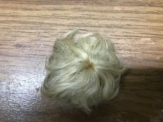 Light Blonde Short Mohair Baby Or Boy Wig For Antique German Doll