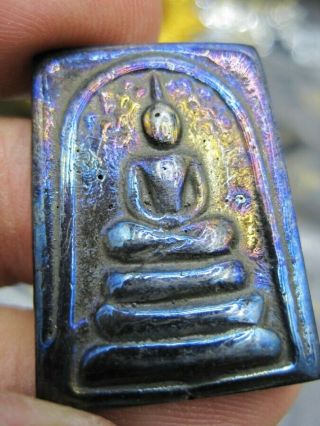 Pendant Leklai Black Blue Phra Somdej Lp Toh Thai Amulet Lucky Magic Wealth Holy