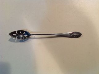 Vintage Shreve & Co Sterling Pierced Fruit Spoon 7.  25 "