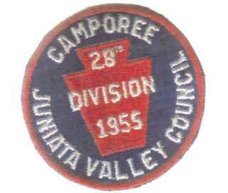 1955 Juniata Valley Council Camporee 28th Division Boy Scout Patch