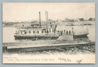C&o Steamer Ironton Ohio River Boat—antique Steamship Rotograph Udb 1906