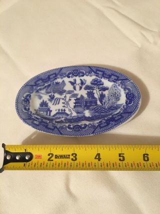 Antique Vintage Blue Willow Child’s Tea Set Platter