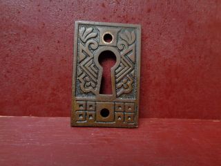 1 More Avail Antique Cast Iron Keyhole Cover 015