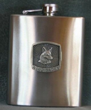 Wood Badge Stainless Flask - Fox Woodbadge