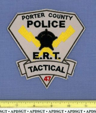 Porter County Swat E.  R.  T.  Tactical Indiana Police Patch Emergency Response