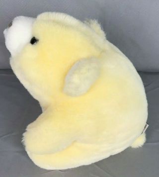 Viintage Gund Yellow White Snuffles Polar Bear 2170 Stuffed Animal Plush 1980