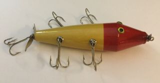 J&B Tackle Co.  5 Hook MUSKIE Suface Bait Red Head 4