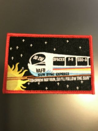 Spacex Sso - A Rideshare Patch 30 Sw Hook And Loop Backed,  And