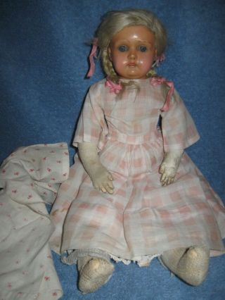 Antique Vintage Turtle Mark Doll Germany Celluloid 18in Human Hair 201 3 Lqqk