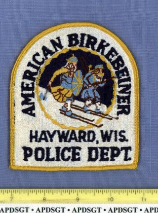 Hayward Wisconsin Sheriff Police Patch American Birkebeiner Snow Ski Viking