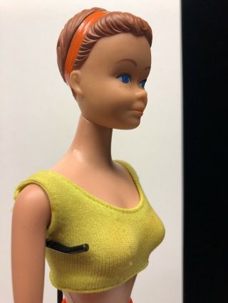 Old Vintage Barbie Midge Doll With Reddish Brown Hair / Yellow Orange Bikini