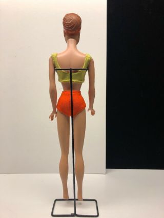Old Vintage Barbie Midge Doll With Reddish Brown Hair / Yellow Orange Bikini 7