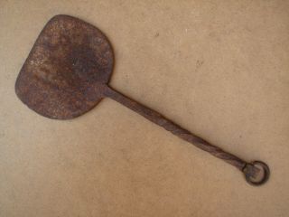 Antique Primitive Kitchen Spatula Paddle Spoon Tool Hand Wrought Utensil 19th