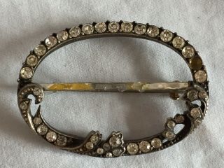 Antique Silver Paste Brooch