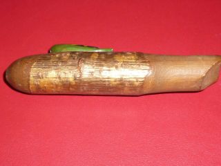 Antique Folk Art Hand Carved Wooden Bird Call Whistle Woodpecker c1910s 5