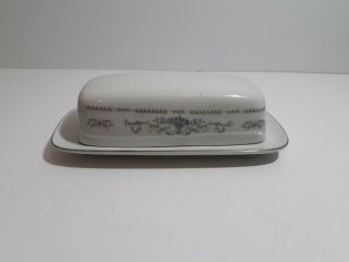 Vintage Wade Fine Porcelain China " Diane " Pattern Butter Dish With Cover