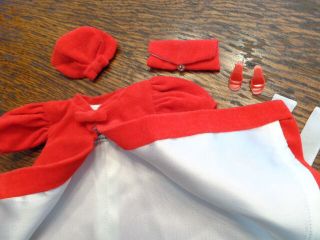 1960 ' S VINTAGE BARBIE RED FLARE OUTFIT COMPLETE & EXC - NM 4