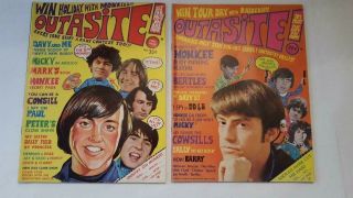 Vintage Two Teen Magazines Outasite 1968 Vol.  1 1 Feb & 1968 Vol.  1 2 Mar.