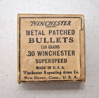 Antique Winchester Metal Patched Bullet Box