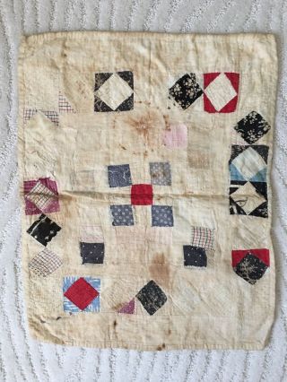 Antique Doll Quilt Late 1800 