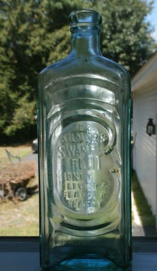 Antique DR.  KILMER ' S SWAMP ROOT - KIDNEY,  LIVER & BLADDER REMEDY Medicine Bottle 2
