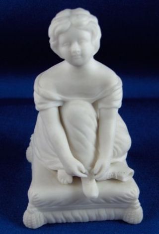 Antique Minton Porcelain Parian Girl Figurine Figure English England Mintons
