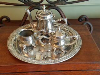 Vintage Godinger Silver Plated Tea & Coffee Miniature 5 Pc Set Paul Revere Smith