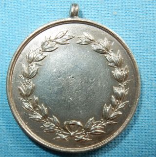 Antique 1918 Pocket Watch Fob Medal Not Engraved Sterling Silver 12.  7 G