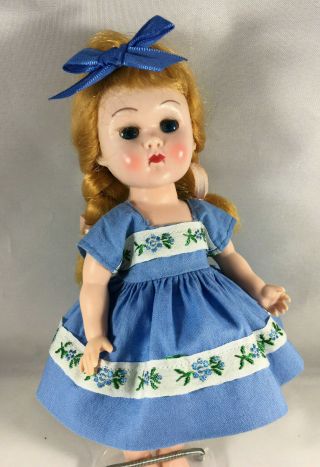 Medford Mass Blue Dress W - Embroidered Ribbon Trim,  Bloomers & Hair Bow (no Doll)