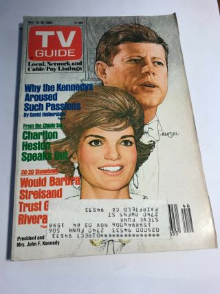 Vintage Tv Guide 11/12/1983 - The Kennedys/charlton Heston G