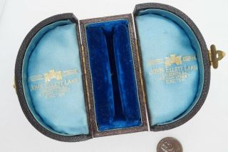 Antique English Blue Velvet Bangle / Bracelet Box Retail Jewelry Display C1880