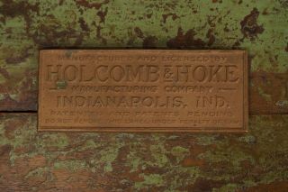Antique Holcomb & Hoke Popcorn Maker Machine Plaque
