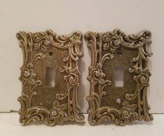 Vintage Ornate Metal Light Switch Covers 3
