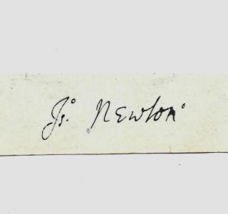 Sir Isaac Newton Autograph Reprint On Period 1680s Paper